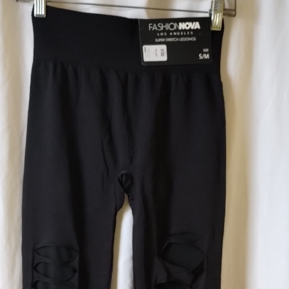 Fashion Nova Black Cut-Out Leggings - Picture 4 of 12